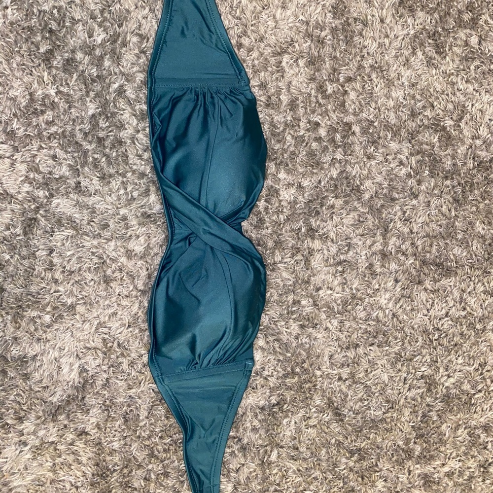 teal strapless bathing suit size small